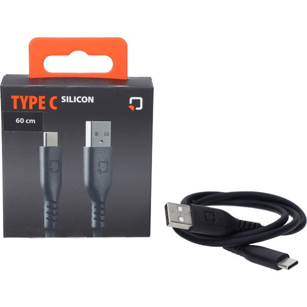 Oplaadkabel USB-A naar USB-C 60 cm zwart Optiline 91787