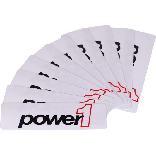 Power1 sticker 100 x 30 mm - 10 stuks