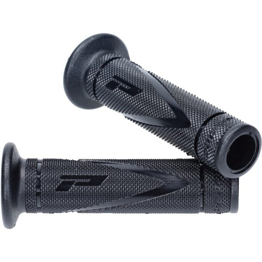 Progrip open handvatset zwart 122 mm voor bromfiets, motor, scooter