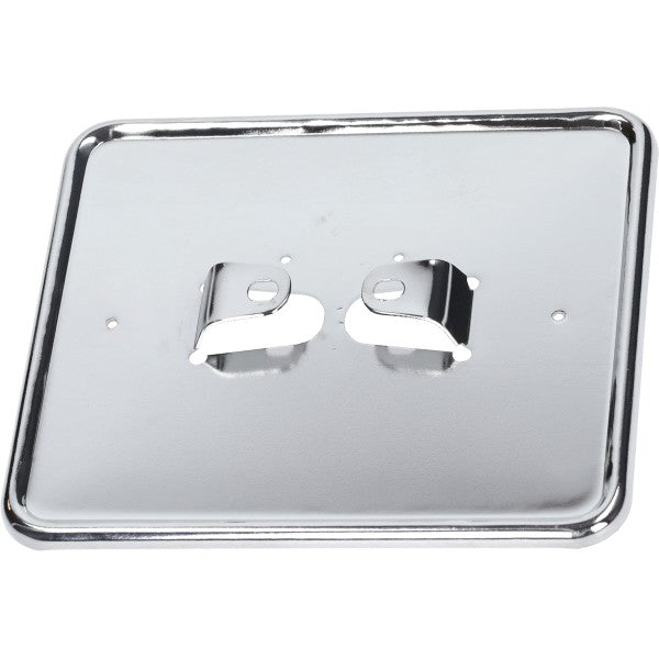Metalen kentekenplaathouder liggend chroom 14,5x12,5 cm