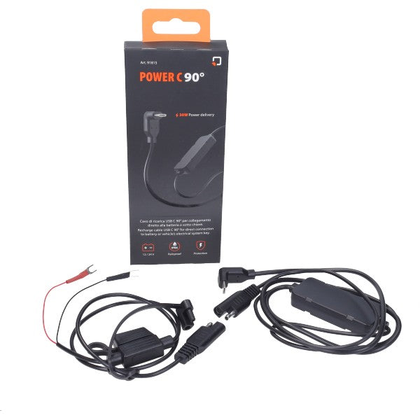 OptiLine USB-C oplaadkabel 30W met SAE-connector - 180 cm