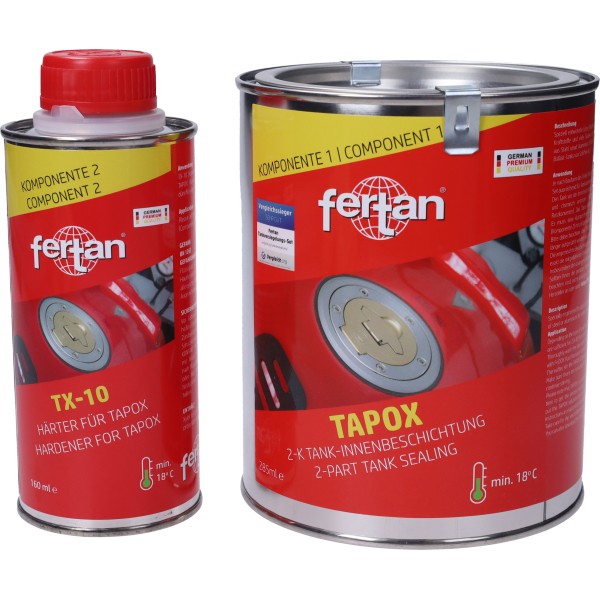 Fertan TAPOX benzinetankcoating set 285 ml + 160 ml