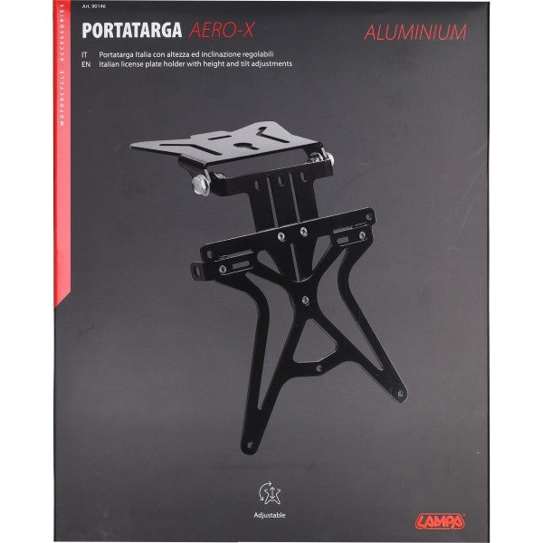 Lampa Aero-X verstelbare kentekenplaathouder zwart