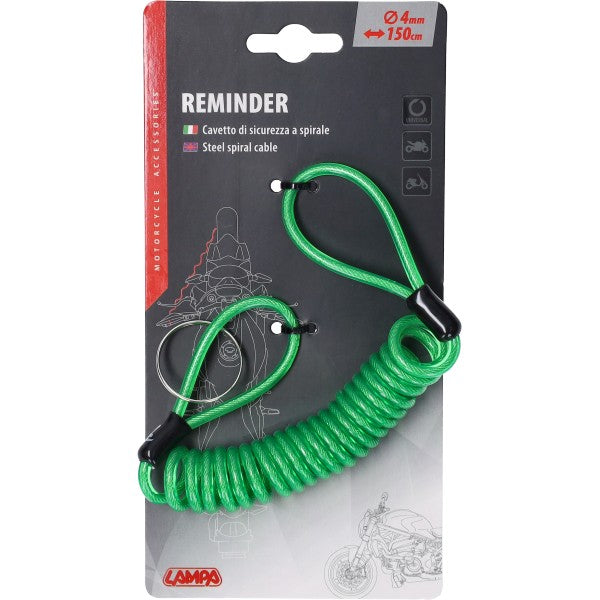 Lampa memory kabel voor schijfremslot groen