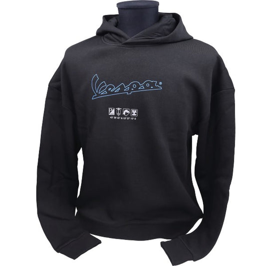 Vespa hoodie origineel zwart M 8L0036M03BLK