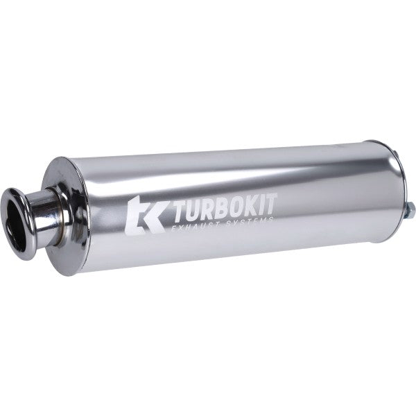 Turbokit uitlaatdemper aluminium 60 mm 3-bouts zilver