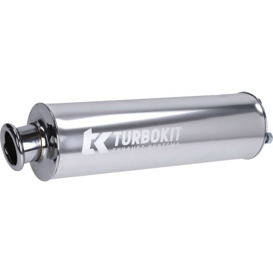 Turbokit uitlaatdemper aluminium 60 mm 3-bouts zilver
