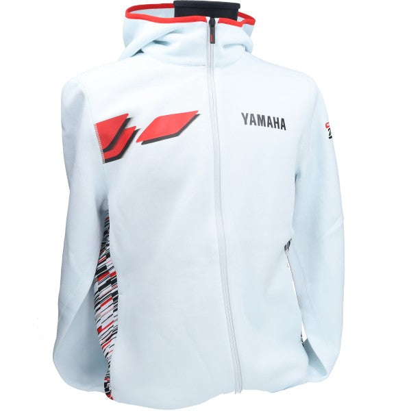 Originele Yamaha hoodie met rits 70th Anniversary wit B2570ANNW60L