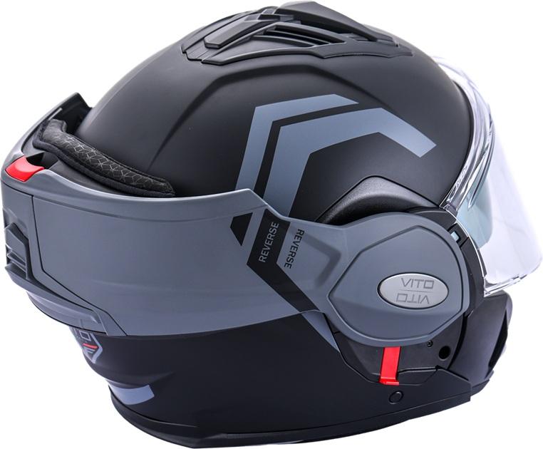 Vito Systeemhelm Reverse Mat Zwart/Grijs Alle maten