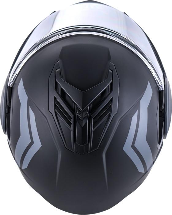 Vito Systeemhelm Reverse Mat Zwart/Grijs Alle maten