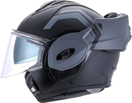Vito Systeemhelm Reverse Mat Zwart/Grijs Alle maten