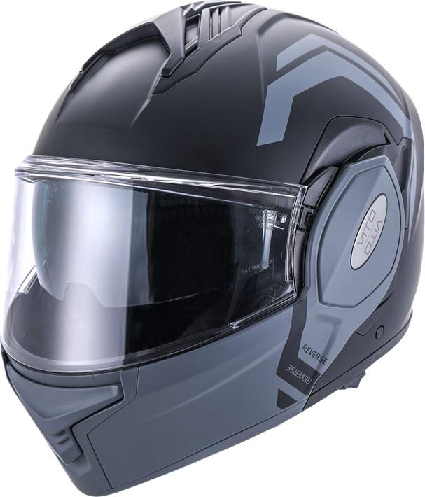 Vito Systeemhelm Reverse Mat Zwart/Grijs Alle maten