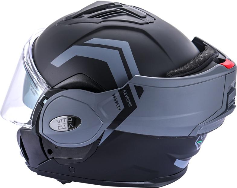 Vito Systeemhelm Reverse Mat Zwart/Grijs Alle maten