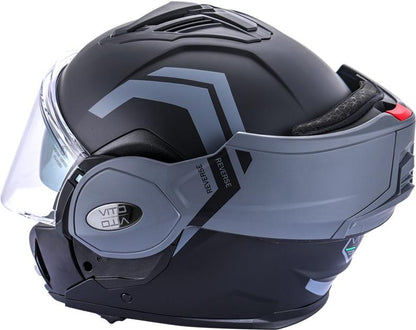 Vito Systeemhelm Reverse Mat Zwart/Grijs Alle maten