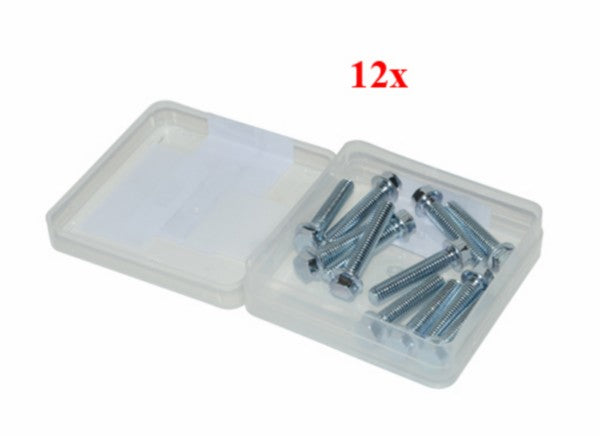 Flensbout M6x30 mm 8 mm kop - 12 stuks