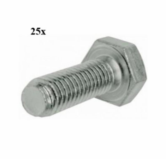 Zeskantbout M7 x 30 mm - 25 stuks