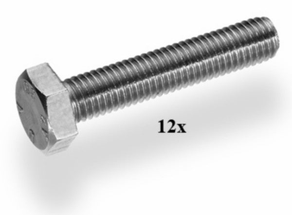 Zeskantbout M8x80 mm - 12 stuks