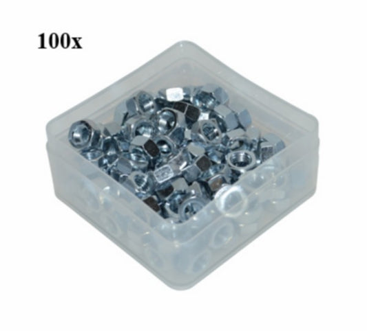 Zeskantmoer M7 DIN 934 - 100 stuks