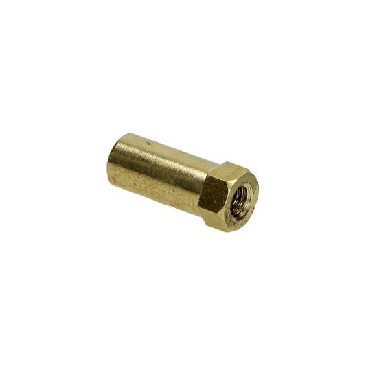 Uitlaatmoer hoog messing M6x25 mm scooter/bromfiets