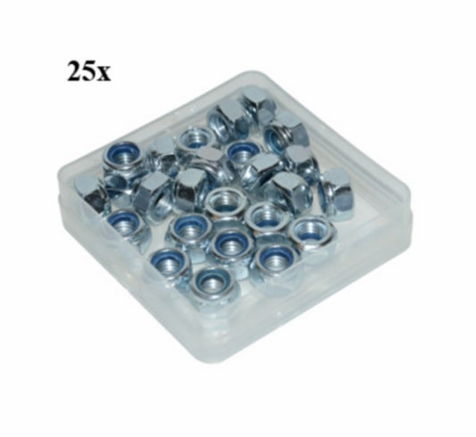 Zelfborgende moer M8 - 25 stuks