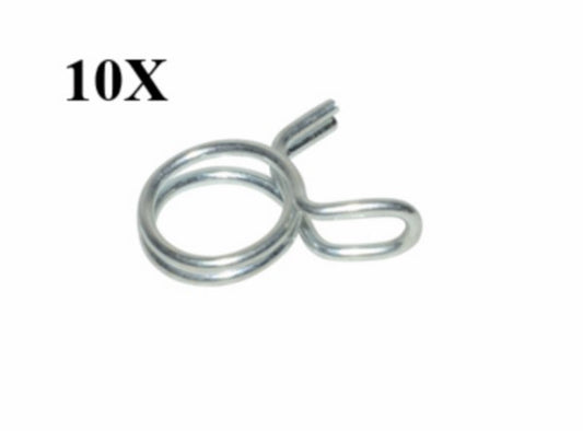 Knijpveerklem 11 mm voor olie-, lucht- en benzineslang 10 stuks