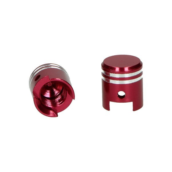Ventieldopset DMP model zuiger rood aluminium 2 stuks