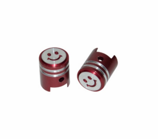 Ventieldopset DMP Zuiger Smile rood aluminium 2 stuks