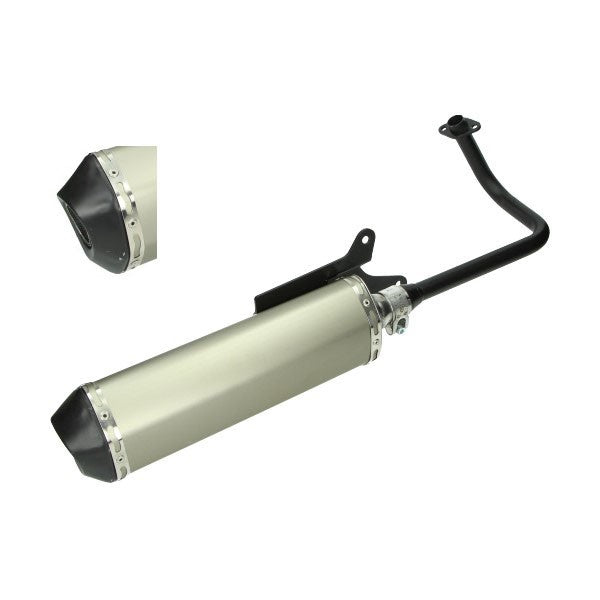 Uitlaat Jamarcol ovaal alu/zwart Akrapovic model GY6 E2