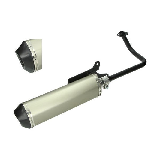 Uitlaat Jamarcol ovaal alu/zwart Akrapovic model GY6 E2