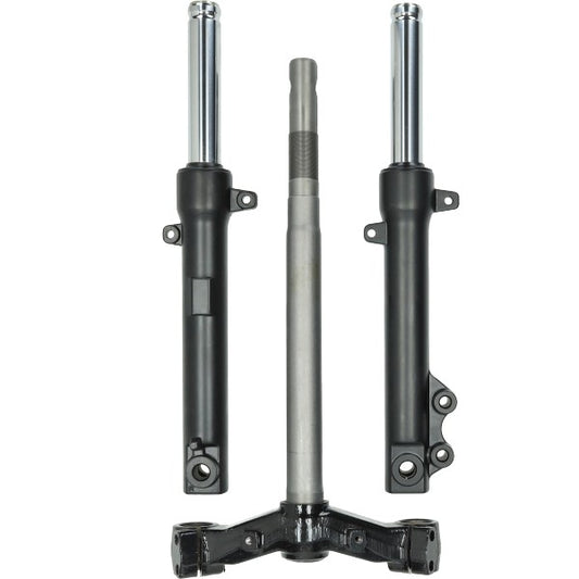 Voorvork compleet Peugeot Kisbee / Streetzone 2T zwart