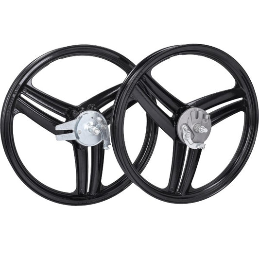 Fast Arrow wielset 3-spaaks 17 inch zwart glans Peugeot 103/SPX