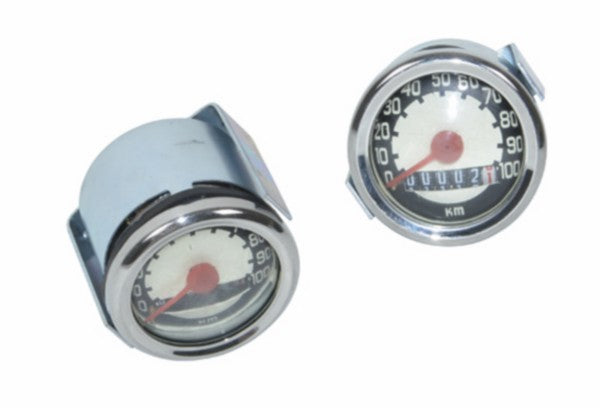 Km Tellerklok Model Vdo 100KM/U 48mm Wit/zwart Camino, Kreidler, Maxi, Puch, Zundapp