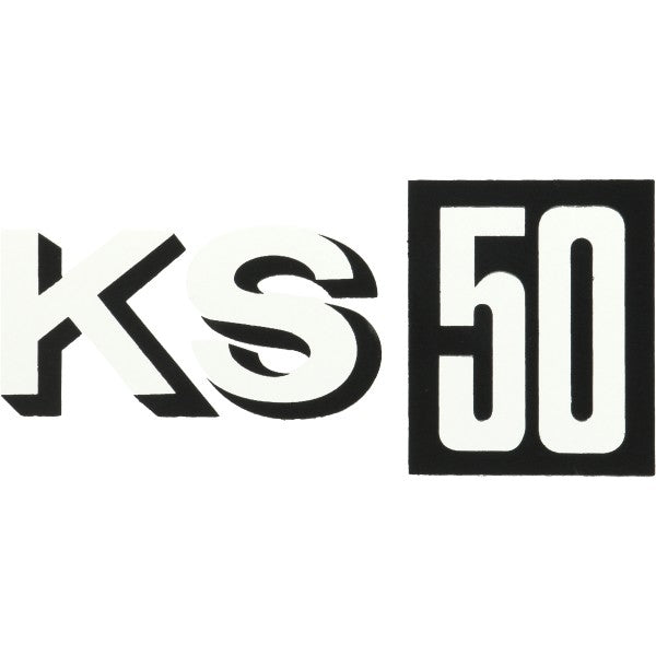 Sticker Zijscherm 1976-1977 Wit/zwart Zundapp KS50