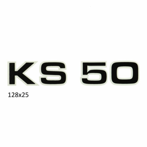 Sticker Zijscherm Zwart/wit Zundapp KS50 529