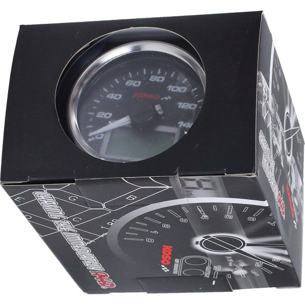 Km Tellerklok Koso 12v Digitaal GP-Style 140KM/U 55mm Kreidler, Zundapp
