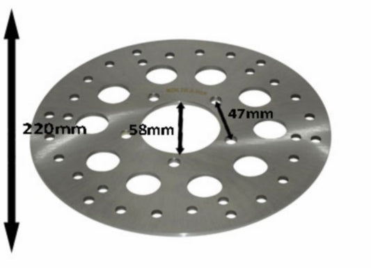 Remschijf Inox RVS voor 220mm Zundapp KS50