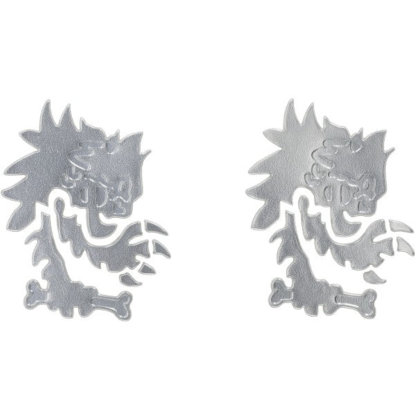 Malossi 3D sticker leeuw 10 cm zilver set van 2 3313736.20