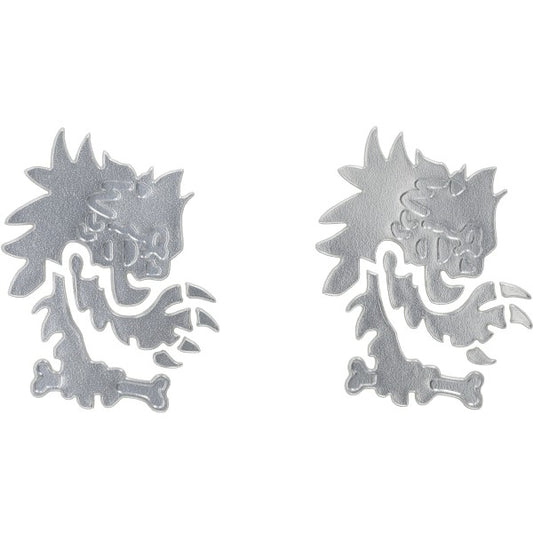 Malossi 3D sticker leeuw 10 cm zilver set van 2 3313736.20