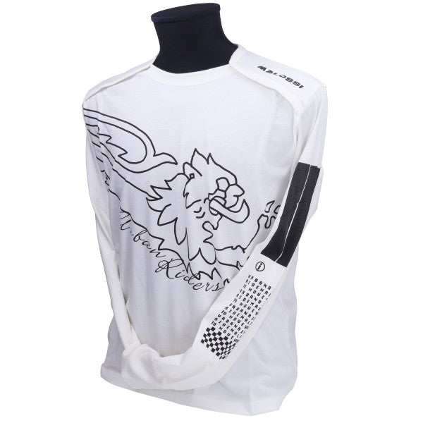 Malossi Bar Code T-shirt lange mouwen wit/zwart L 4115282.W5