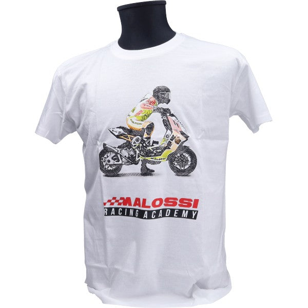 Malossi Racing Academy T-shirt Wit Maat L 4118950.w5