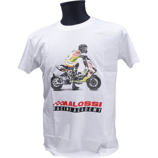 Malossi Racing Academy T-shirt Wit Maat L 4118950.w5