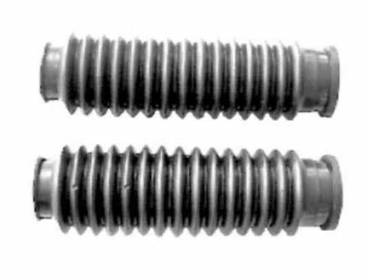 Voorvorkrubberset 205mm Zwart Zundapp