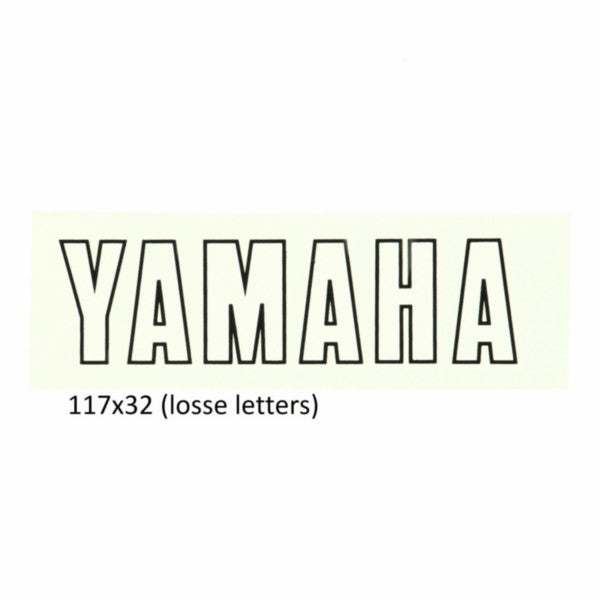 Sticker Woord [Yamaha] Wit/zwart Aerox