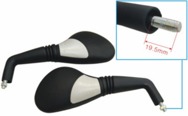 Spiegelset DMP Zwart Aerox 2T, Mbk Nitro