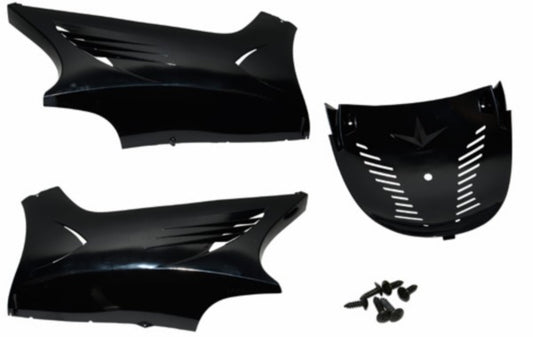 Onderspoilerset DMP + Schroefset 28019 Zwart Ongespoten Yamaha, Aerox, Mbk Nitro