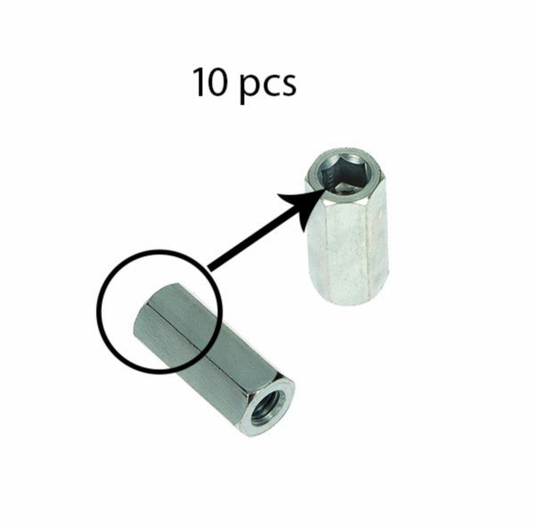 Uitlaatmoer Hoog (Prijs Per 10) M6X25MM 10 Stuks Primavera, Sprint 4T, Zip 4T, Sco Piaggio 4T-2V, Sco Piaggio 4T-4V 833494