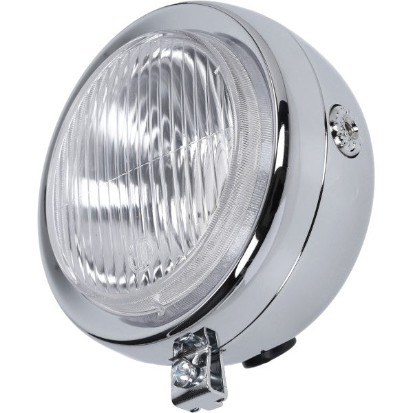 Koplamp Guia Rond (Made In EU) 130mm Chroom Univ, Puch Maxi
