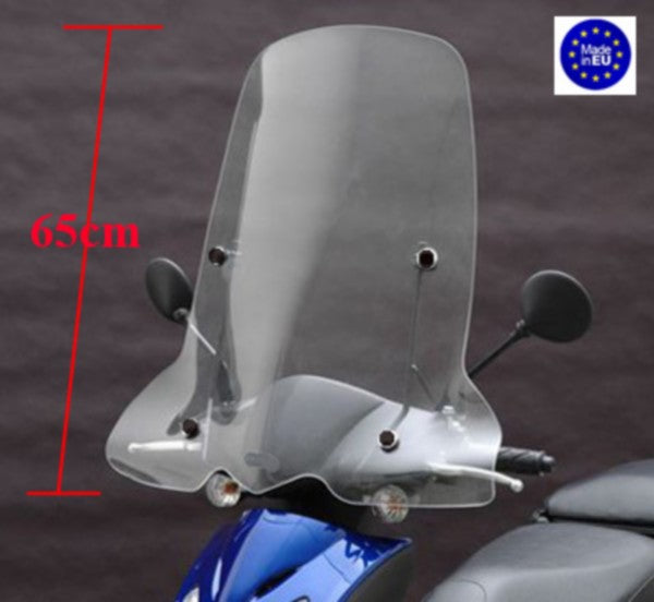 Windscherm Kymco Agility 65 cm helder Regia + bevestigingsset