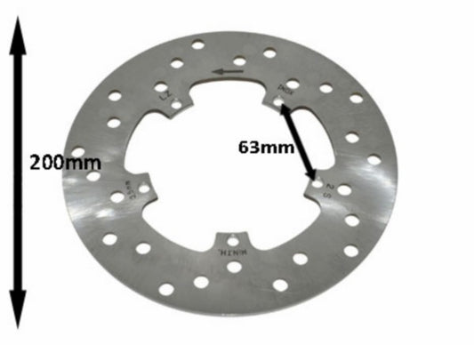 Remschijf Piaggio Origineel 5-GAATS voor 200mm Runner, ET2-ET4, Fly, Lxv, Primavera, Sprint, Vespa Lx, Vespa S, Zip Sp 56395R