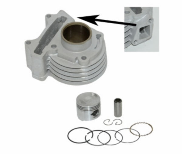 Cilinder GY6 50cc 39mm DMP aluminium nikasil 4T